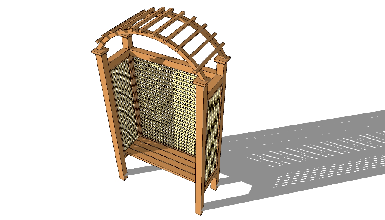 Arbor with Bench Plans Free