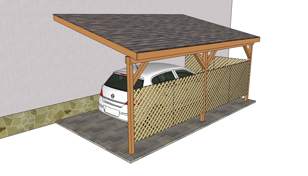Double carport plans Attached carport plans Wooden Carport Plans