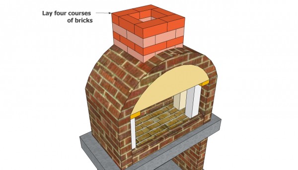 Building the brick chimney
