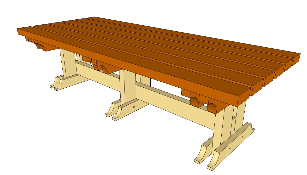 Outdoor Bench Plans | Free Outdoor Plans - DIY Shed, Wooden 