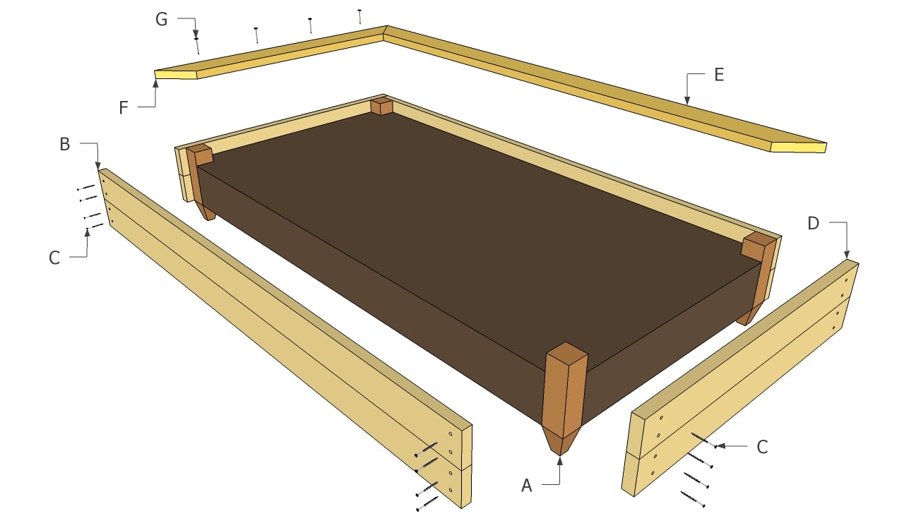 Raised bed plans  Free Outdoor Plans - DIY Shed, Wooden Playhouse 