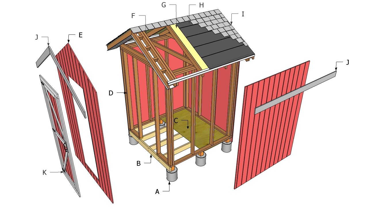 Free 8x12 Shed Plans Online. Storage Shed Plan. 10x12 Barn Shed Plans 