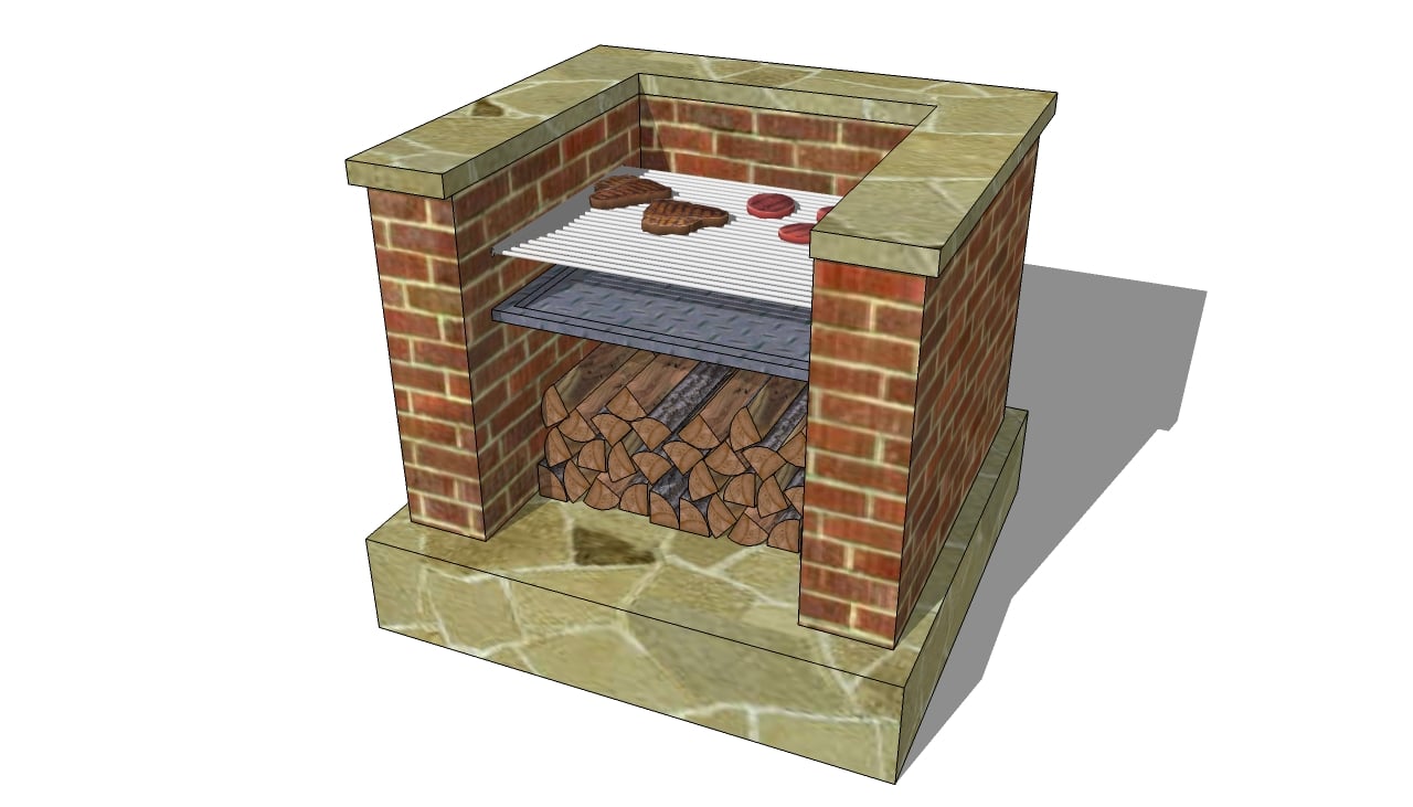 Outdoor Brick BBQ Plans