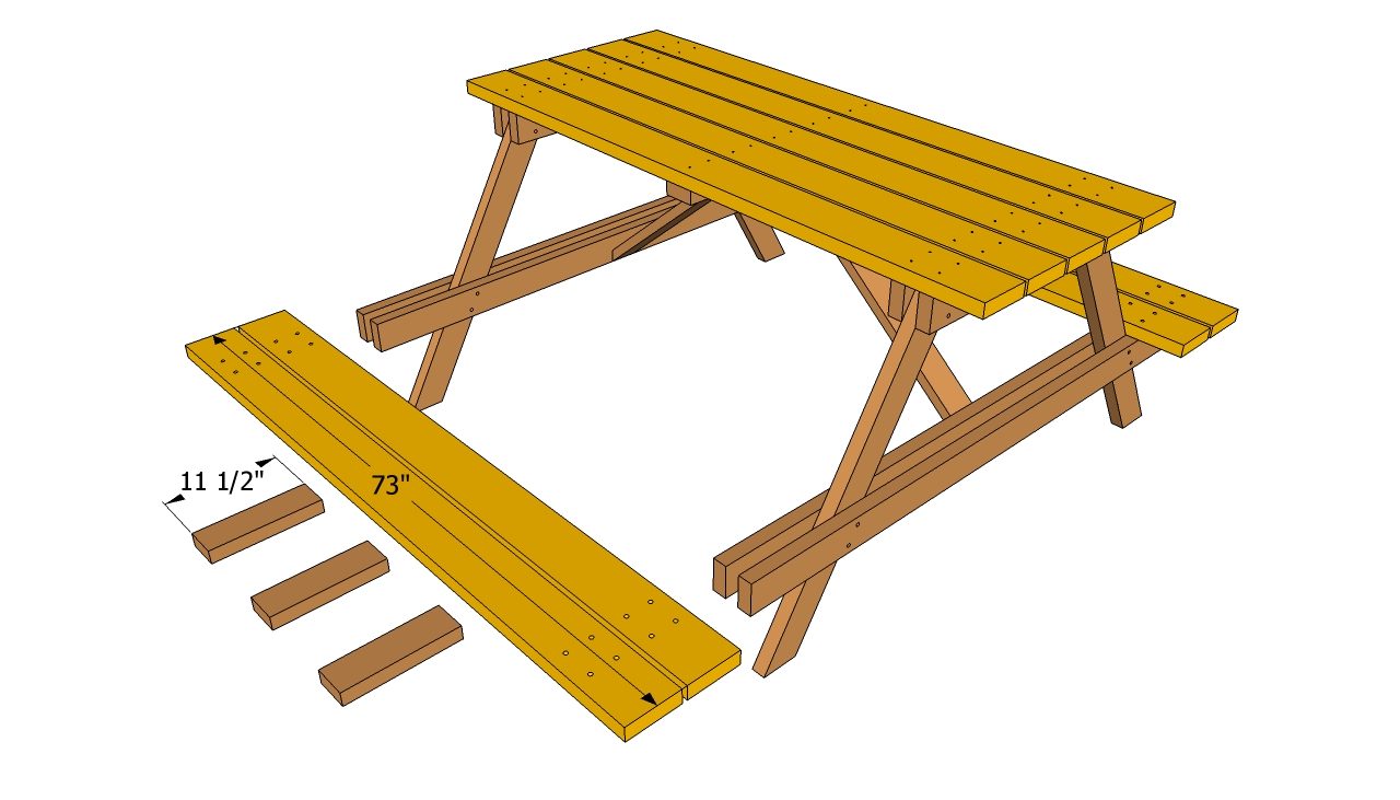 Folding Picnic Table Bench Plans Free