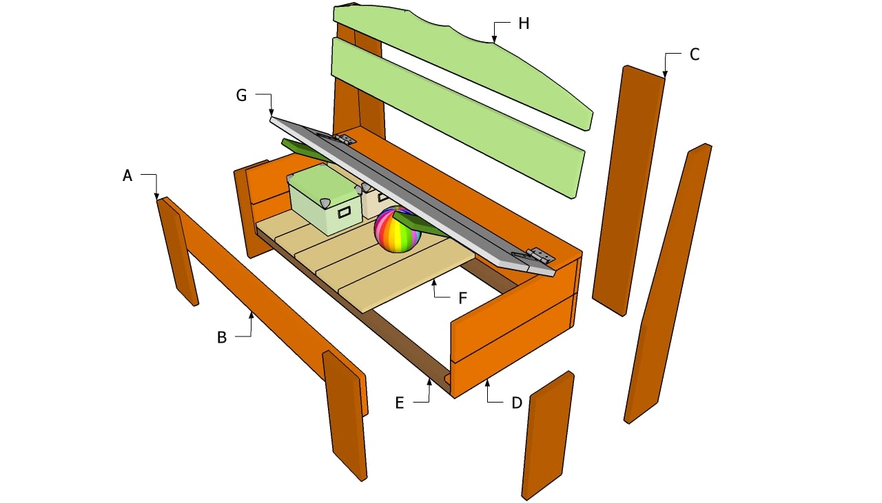 Wooden Storage Bench Plans