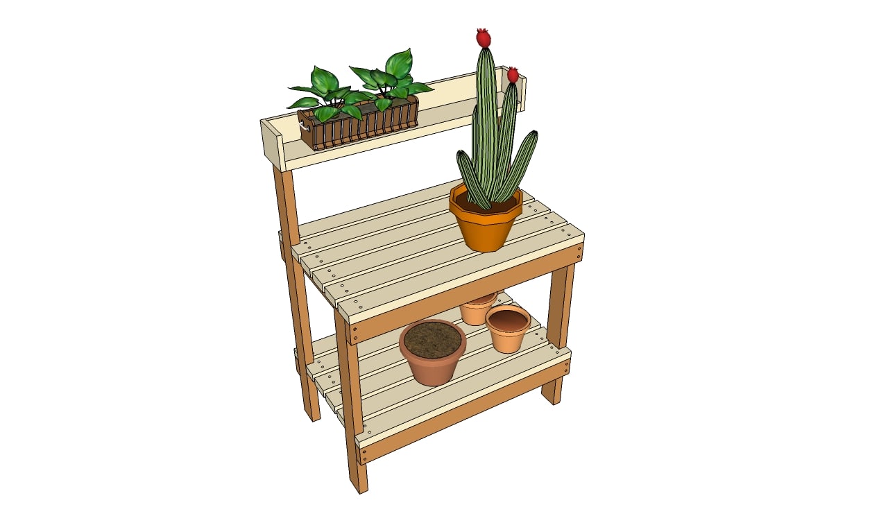 Wooden Potting Bench Plans