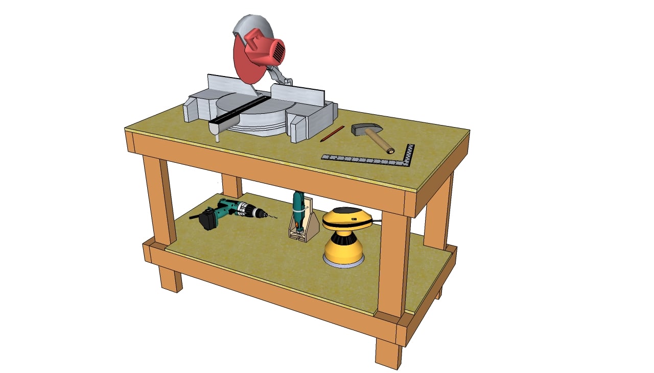 Workbench plans free 2×4 Workbench Plans DIY Wood Workbench