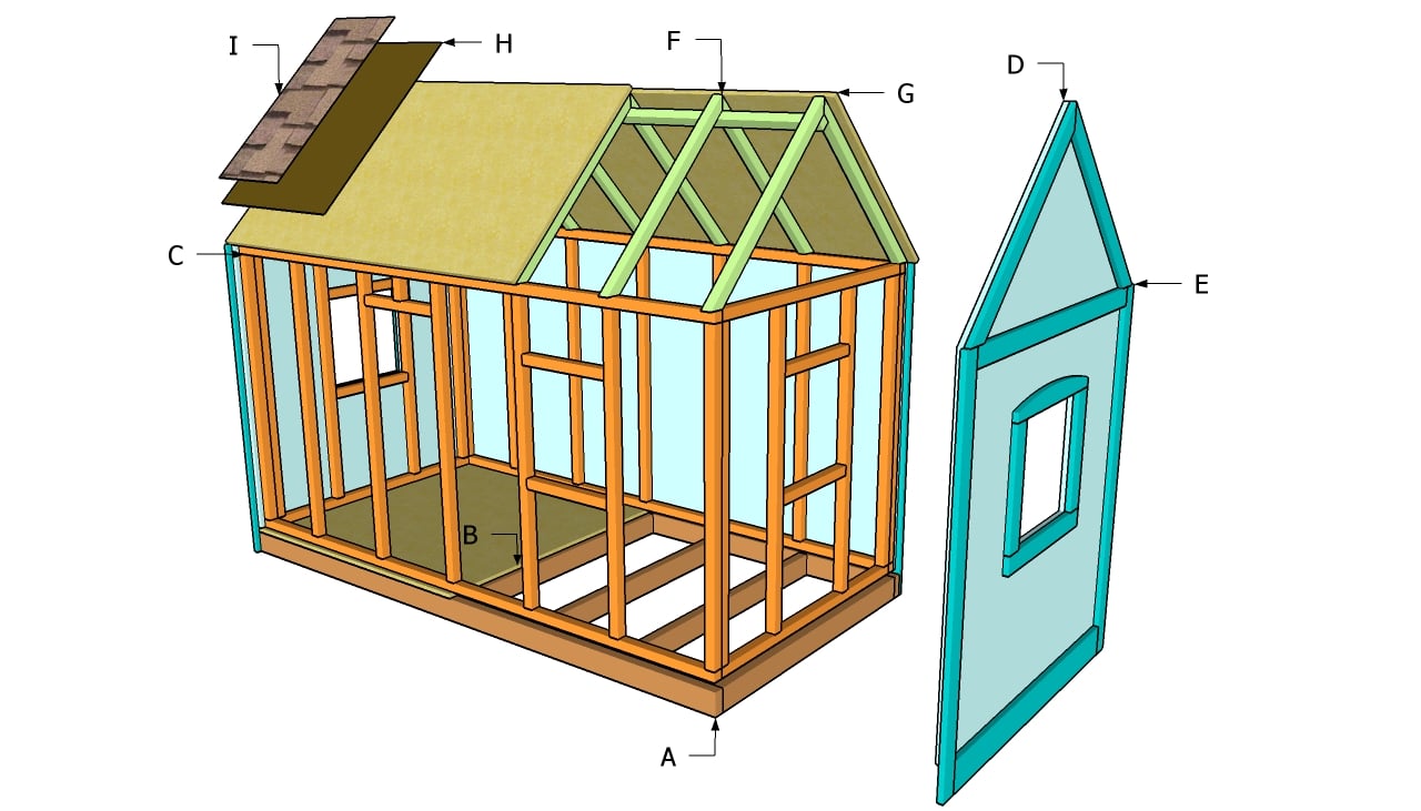 Playhouse Plans | Free Outdoor Plans - DIY Shed, Wooden Playhouse 