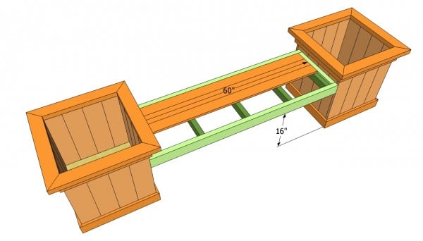 Installing the bench slats