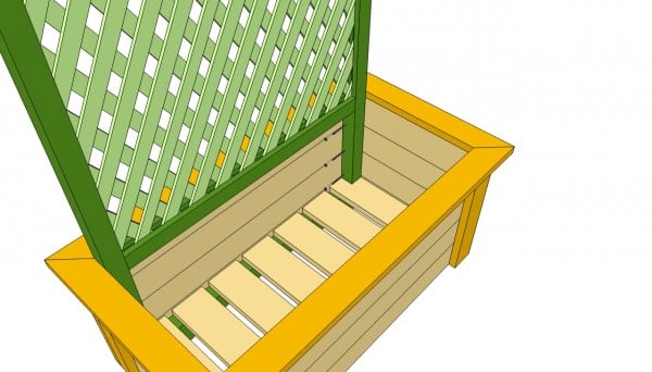 Securing the trellis to planter