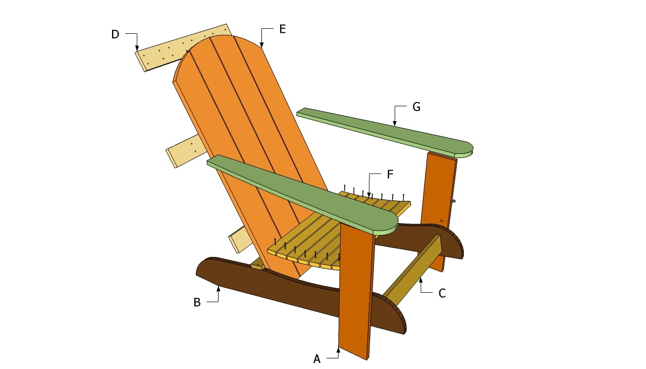 Adirondack Footstool Plans | MyOutdoorPlans | Free 