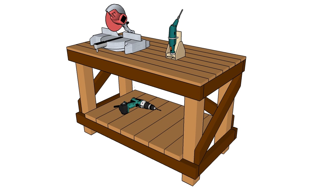 Diy Workbench Plans DIY Wood Workbench How to build a work bench