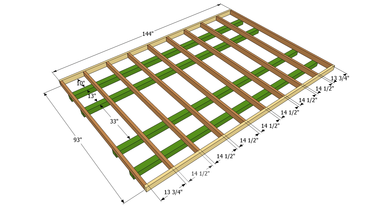 Shed Floor Frame Plan