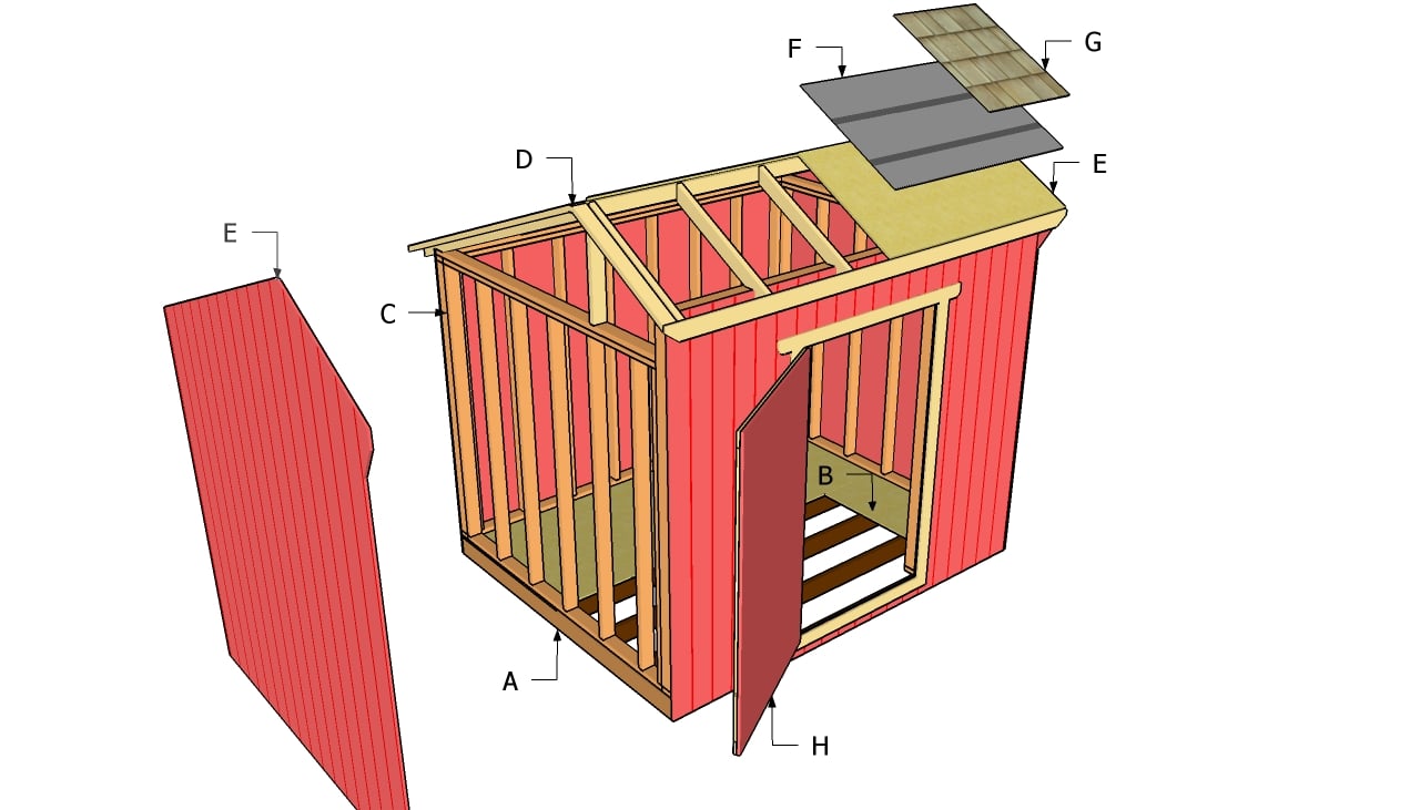 Saltbox Shed Plans | MyOutdoorPlans | Free Woodworking Plans and 