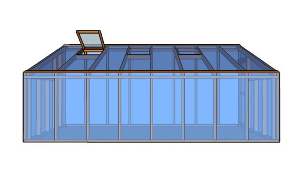 Lean to greenhouse
