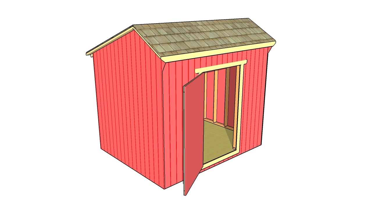 Saltbox Wood Shed Plans