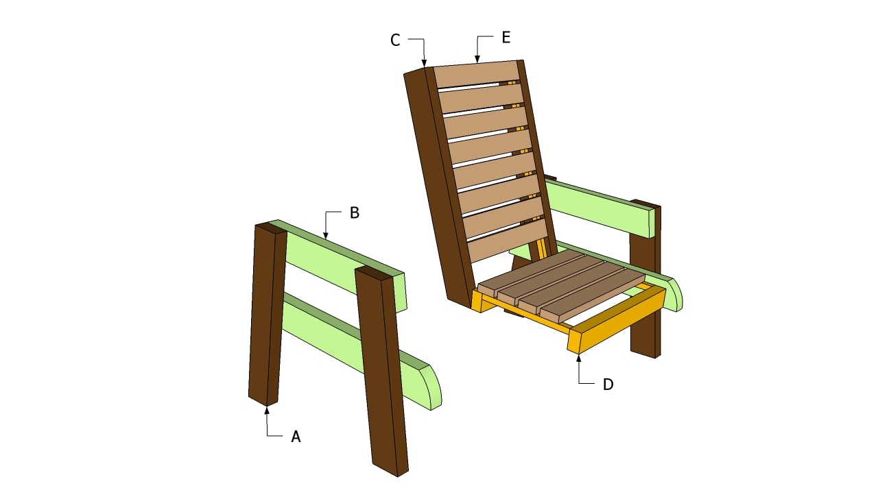 Free wood deck chair plans