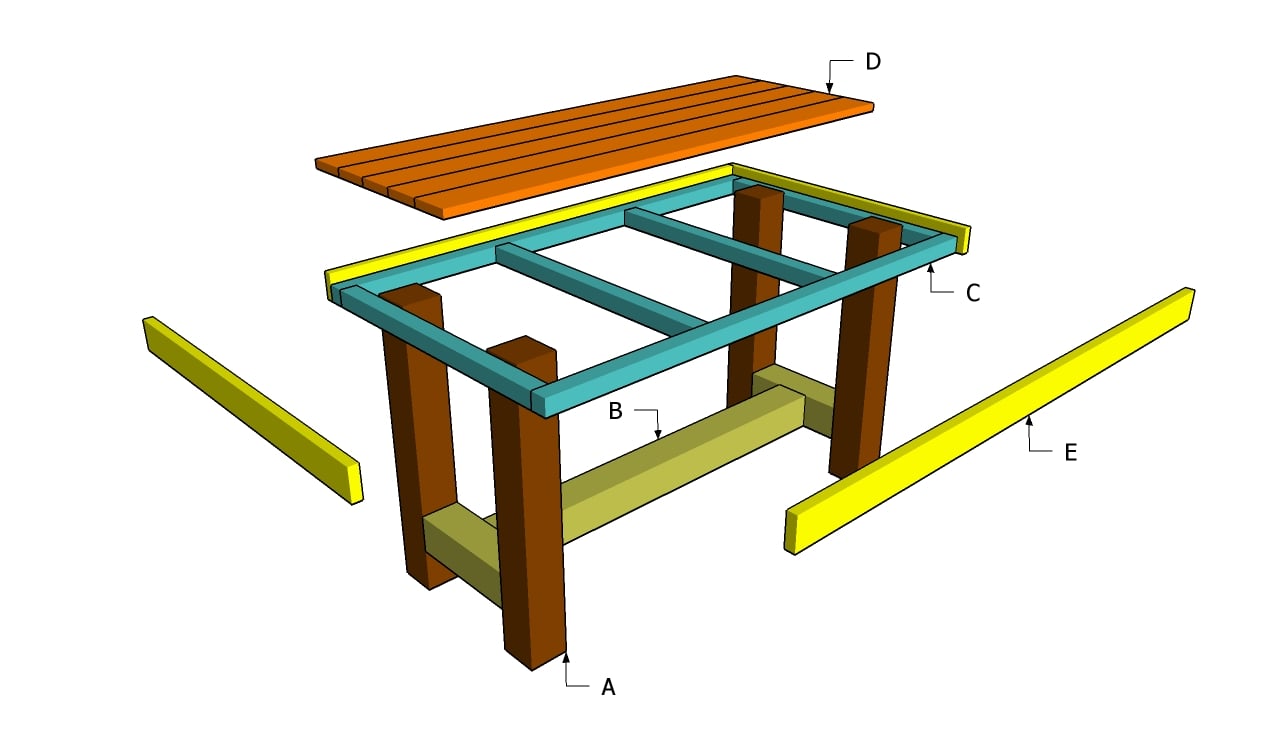Wooden Table Plans  Free Outdoor Plans – DIY Shed, Wooden Playhouse 