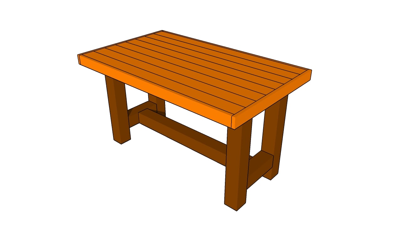 Wooden Table Plans | Free Outdoor Plans - DIY Shed, Wooden Playhouse 