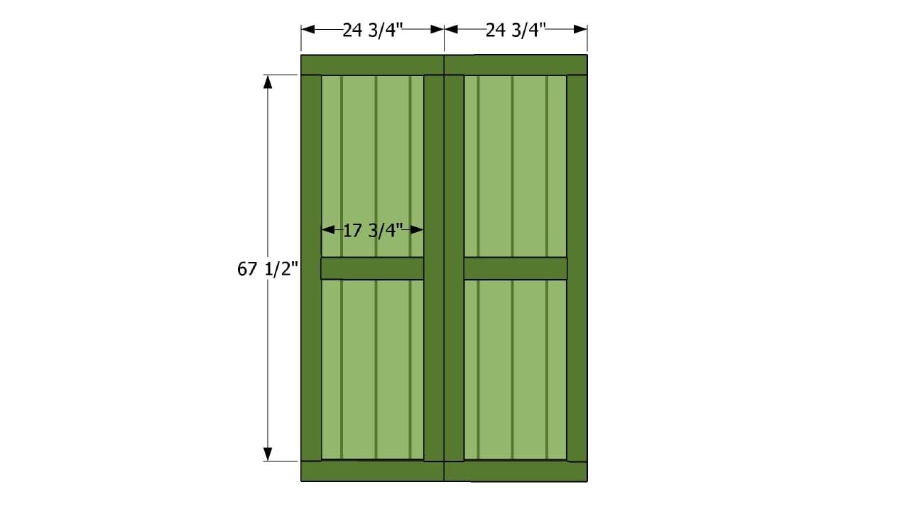 Double Shed Door Plans | Free Outdoor Plans - DIY Shed, Wooden 