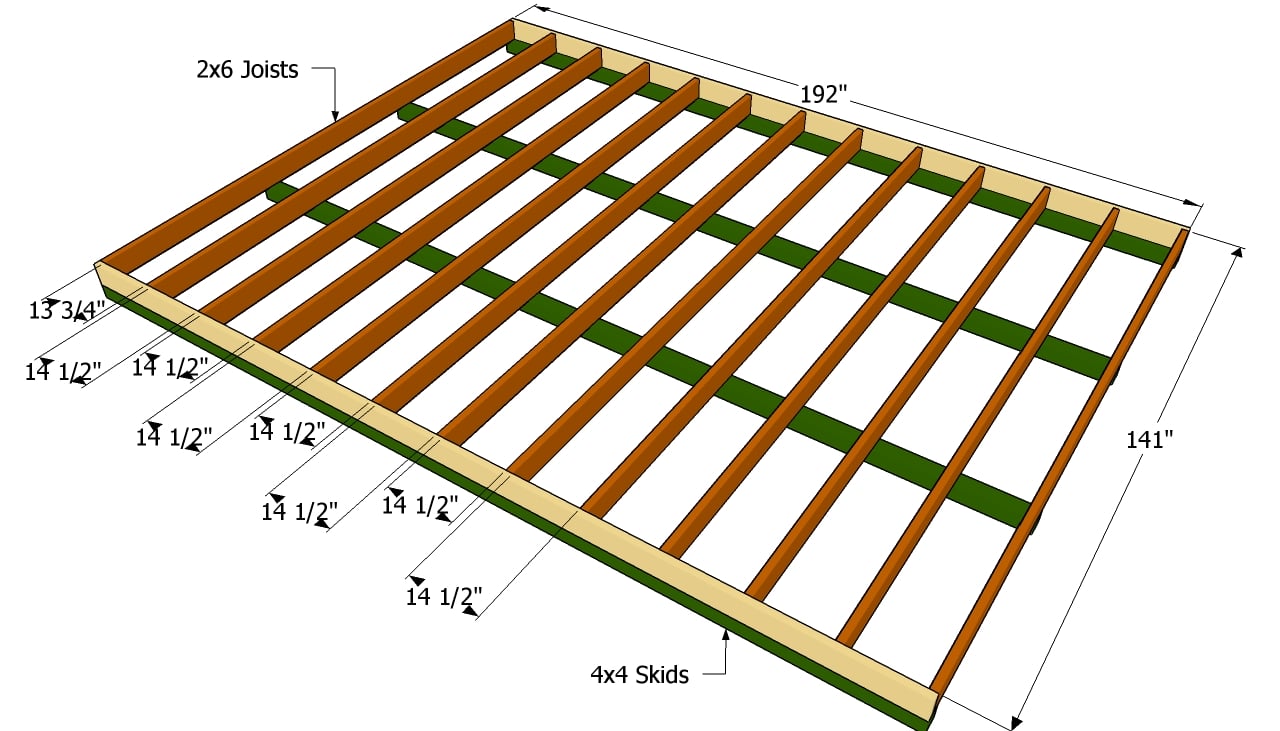 Building a Shed Floor Plans