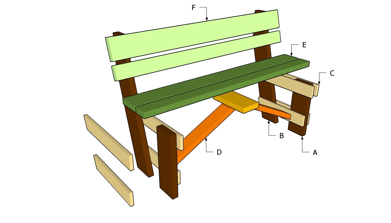 Garden Bench Plans Free | Free Outdoor Plans - DIY Shed, Wooden 