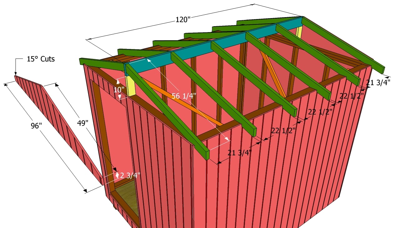 Large Shed Roof Plans | MyOutdoorPlans | Free Woodworking ...