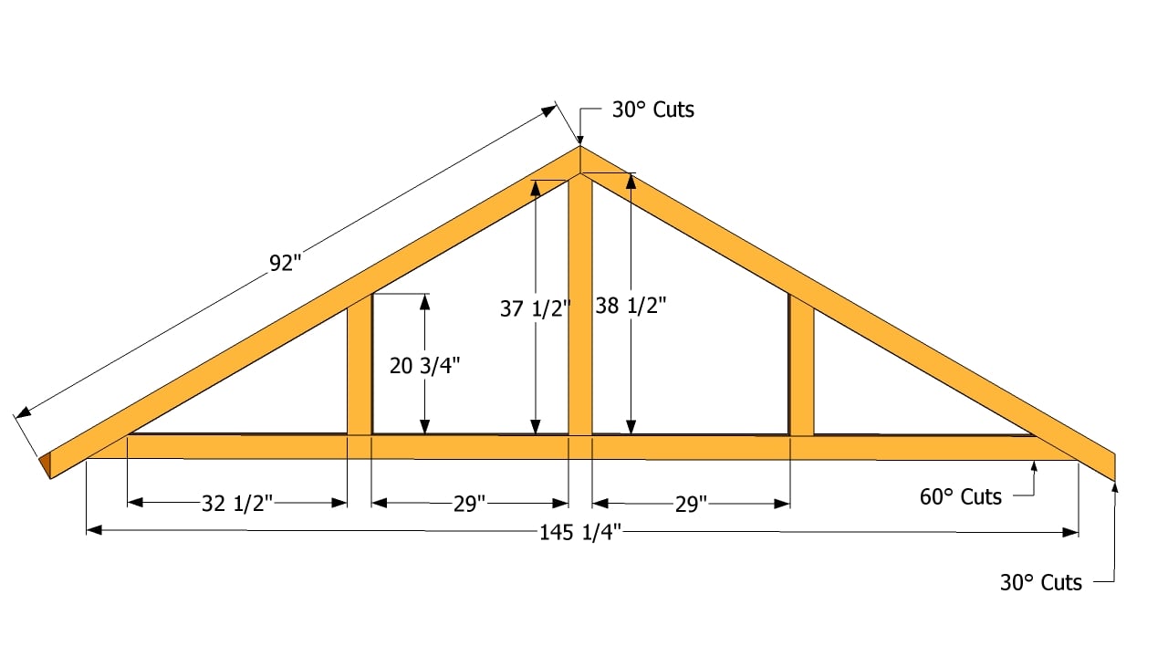 Large Shed Roof Plans | Free Outdoor Plans - DIY Shed, Wooden 