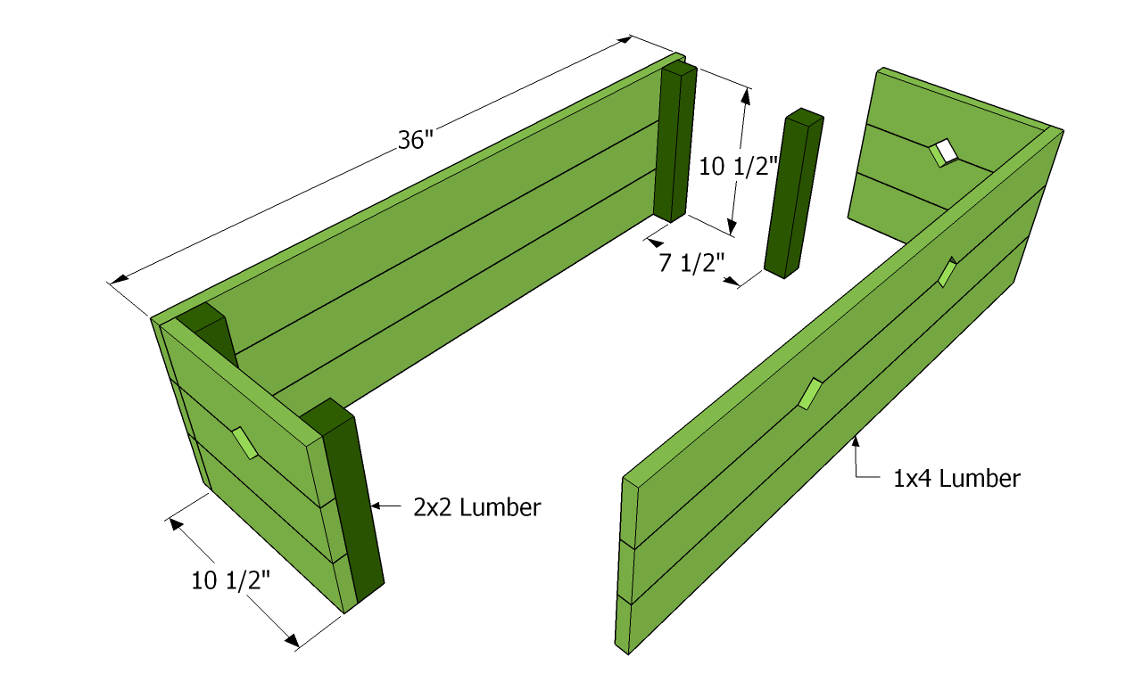 Flower Box Plans  Free Outdoor Plans - DIY Shed, Wooden Playhouse 