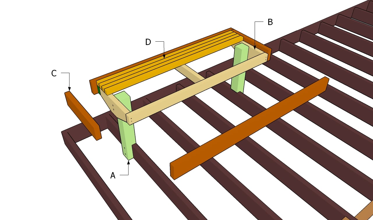 Deck Bench Plans | Free Outdoor Plans - DIY Shed, Wooden Playhouse ...