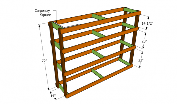 Adjustable diy garage shelves plans with plywood