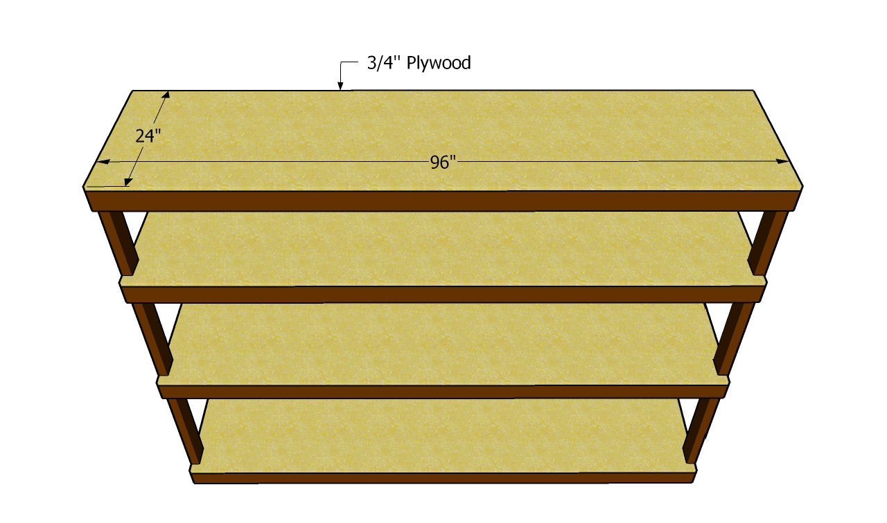 Woodworking plywood garage shelf plans PDF Free Download