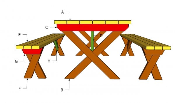 Woodwork Picnic Table Garden Bench Plans Pdf Plans