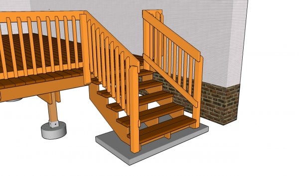 Deck stair railing plans