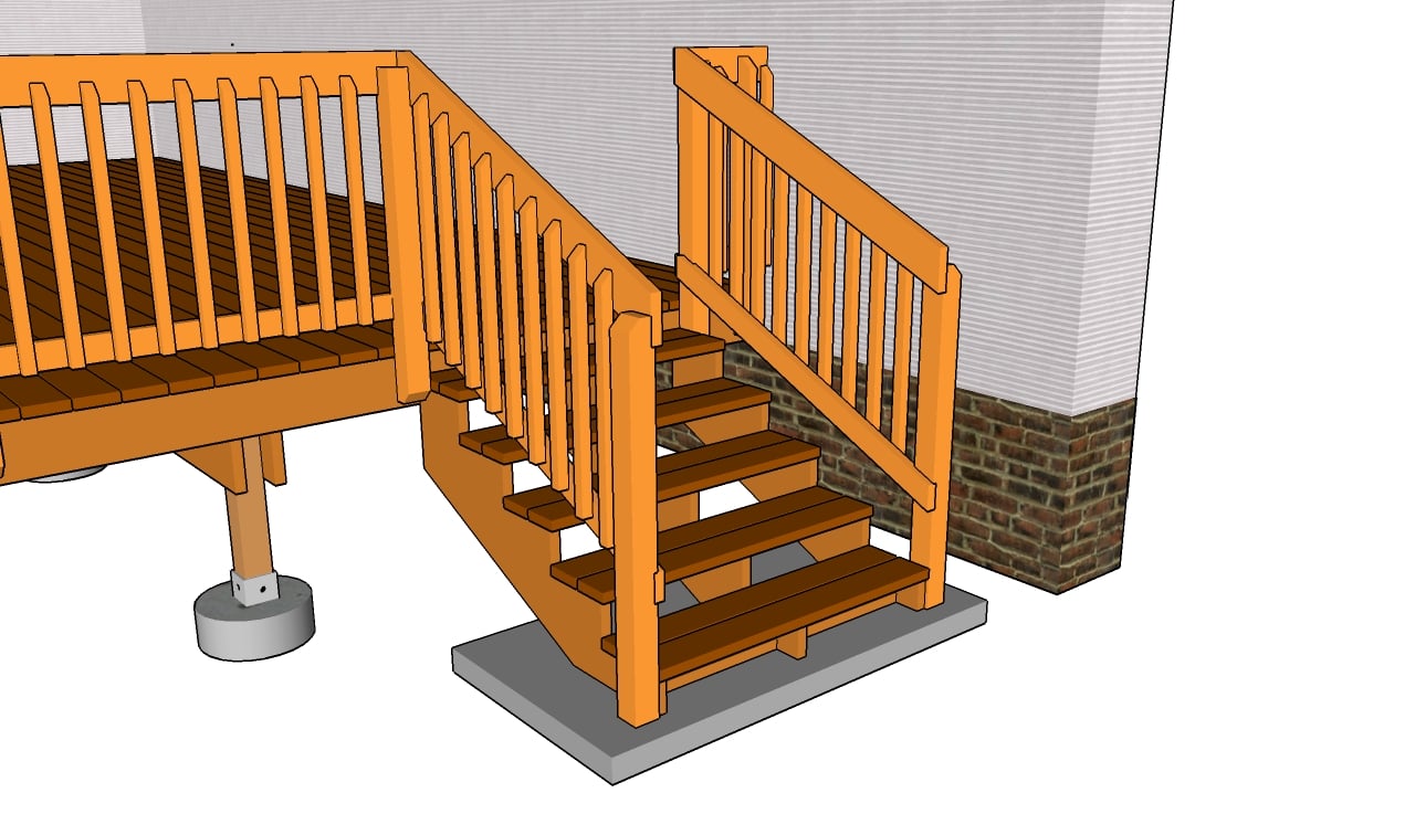 Wood Deck Stair Railing Plans