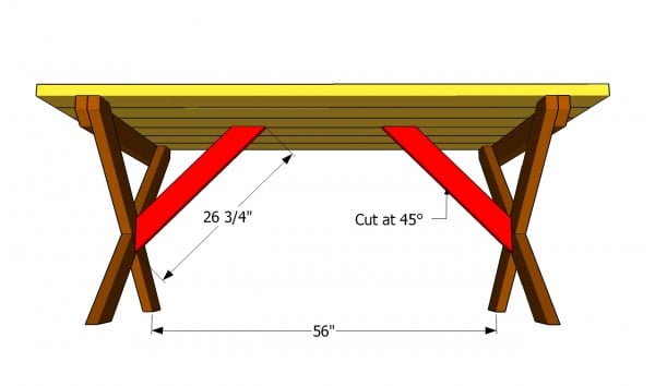 Fitting the table braces