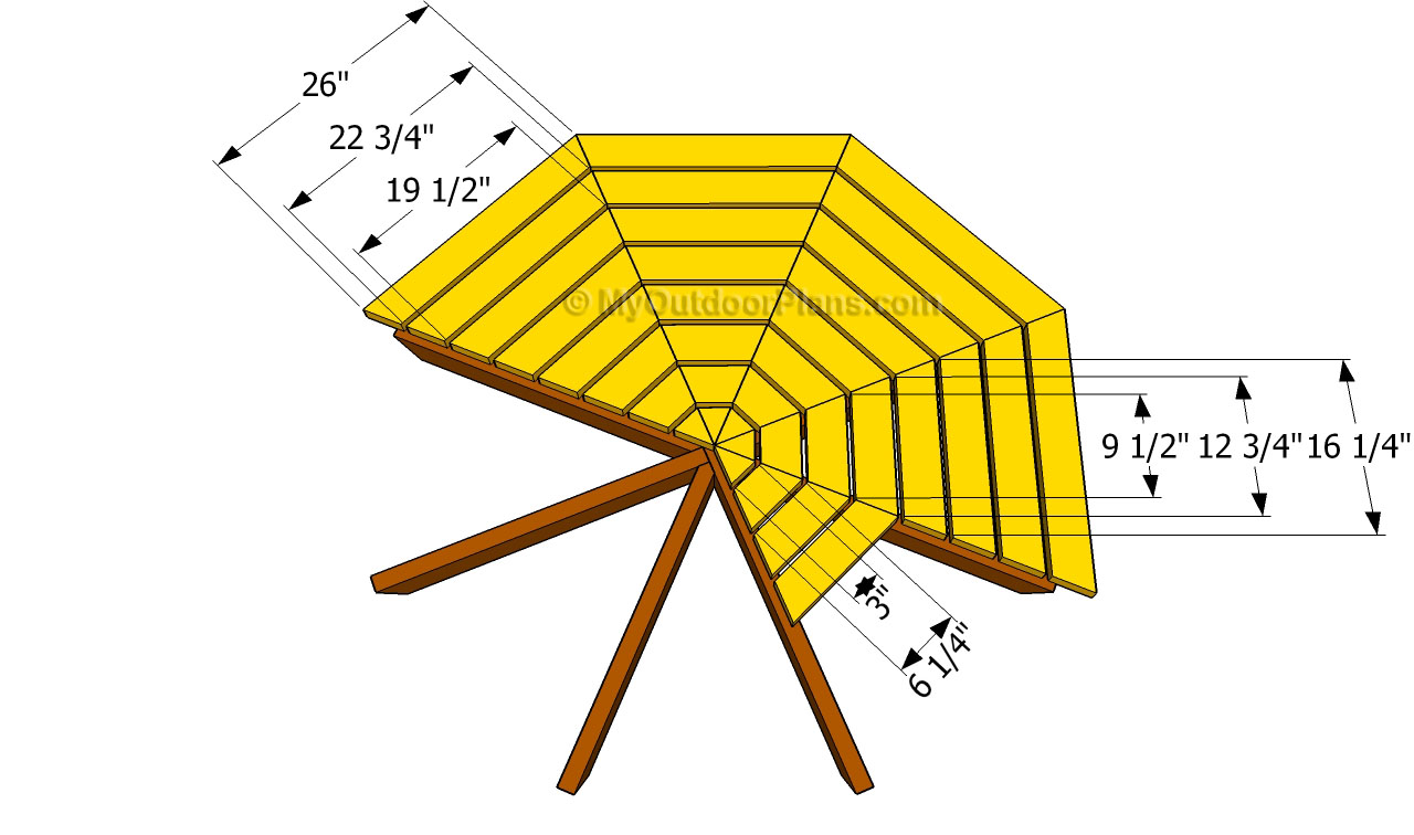 Octagon Picnic Table Plans | Free Outdoor Plans - DIY Shed, Wooden 