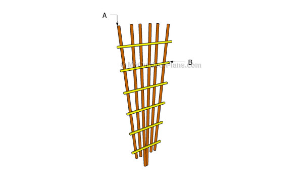 Building garden trellis