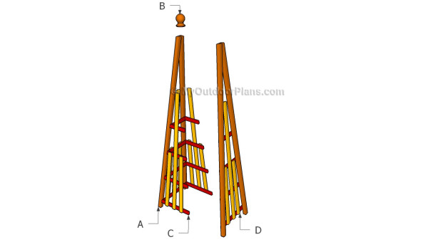 Building pyramid trellis