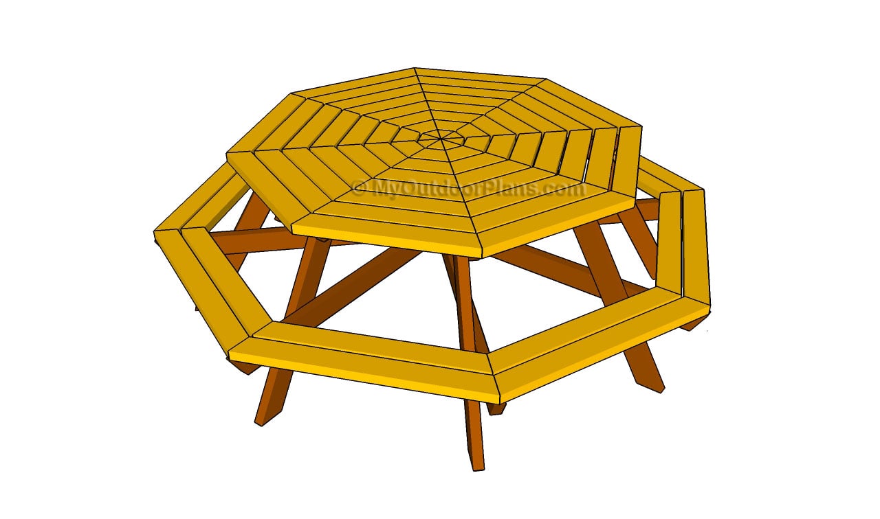 Octagon Picnic Table Plans | Free Outdoor Plans - DIY Shed, Wooden ...