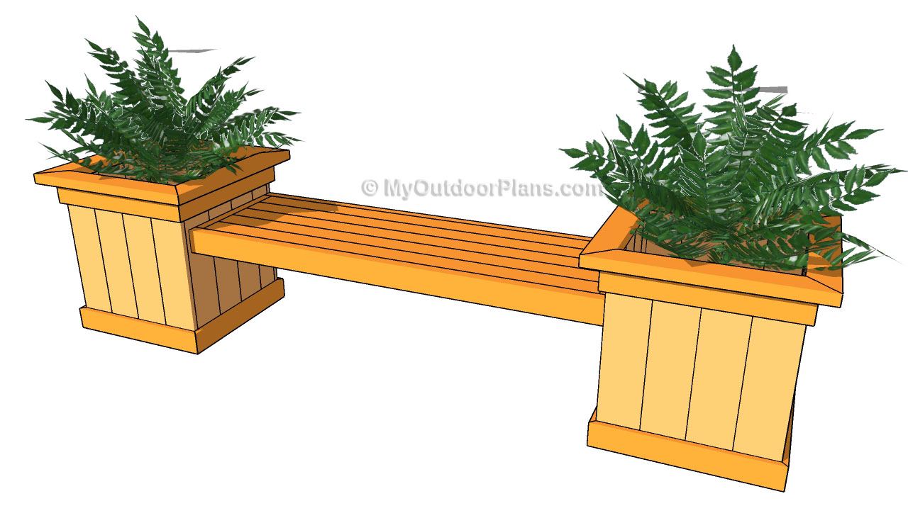 Diy Wood Planter Bench Projects | www.woodworking.bofusfocus.com