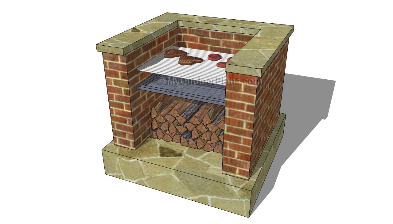 Outdoor Brick BBQ Grill Plans