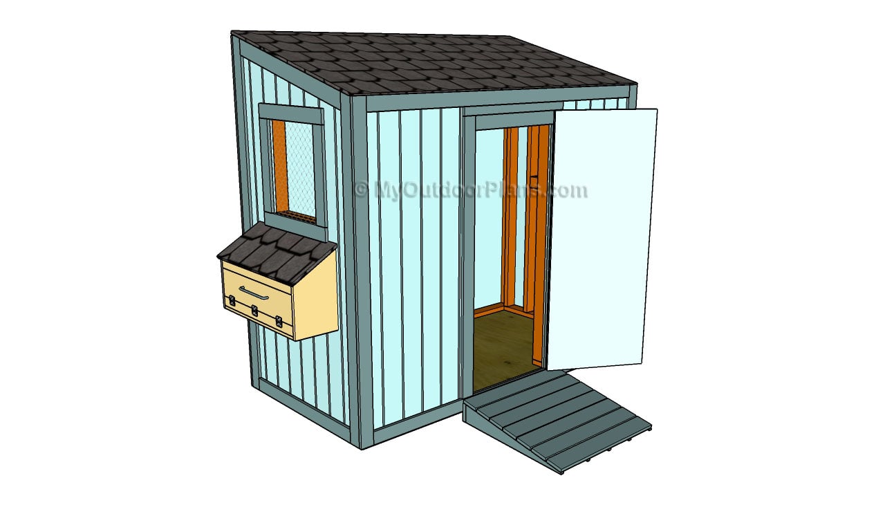 Free chicken coop plans for 6-8 chickens ~ Plan for build chicken coop