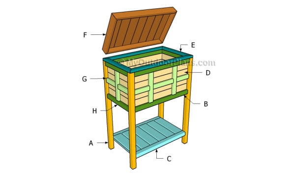 Wooden Cooler Stand Plans
