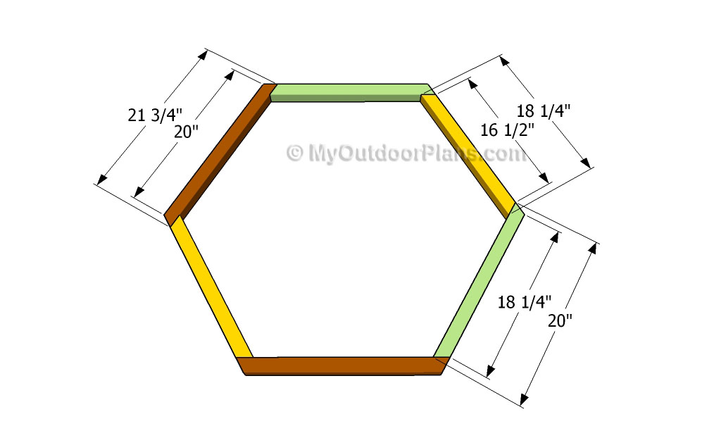 Hexagonal Planter Plans | Free Outdoor Plans - DIY Shed, Wooden 