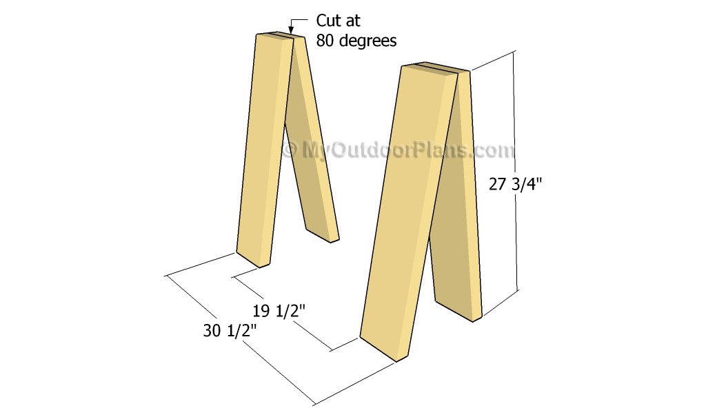 Sawhorse Table Plans | Free Outdoor Plans - DIY Shed, Wooden Playhouse 