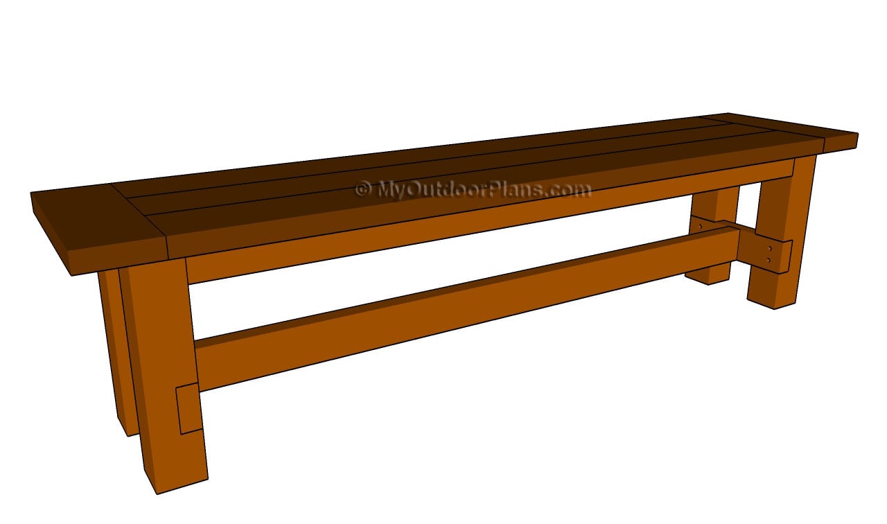 Wood Bench Plans http://myoutdoorplans.com/furniture/farmhouse-bench 