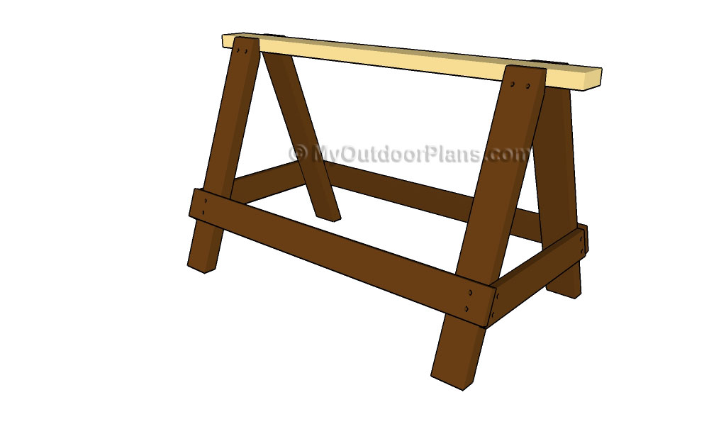 Sawhorse Plans | Free Outdoor Plans - DIY Shed, Wooden Playhouse, Bbq 