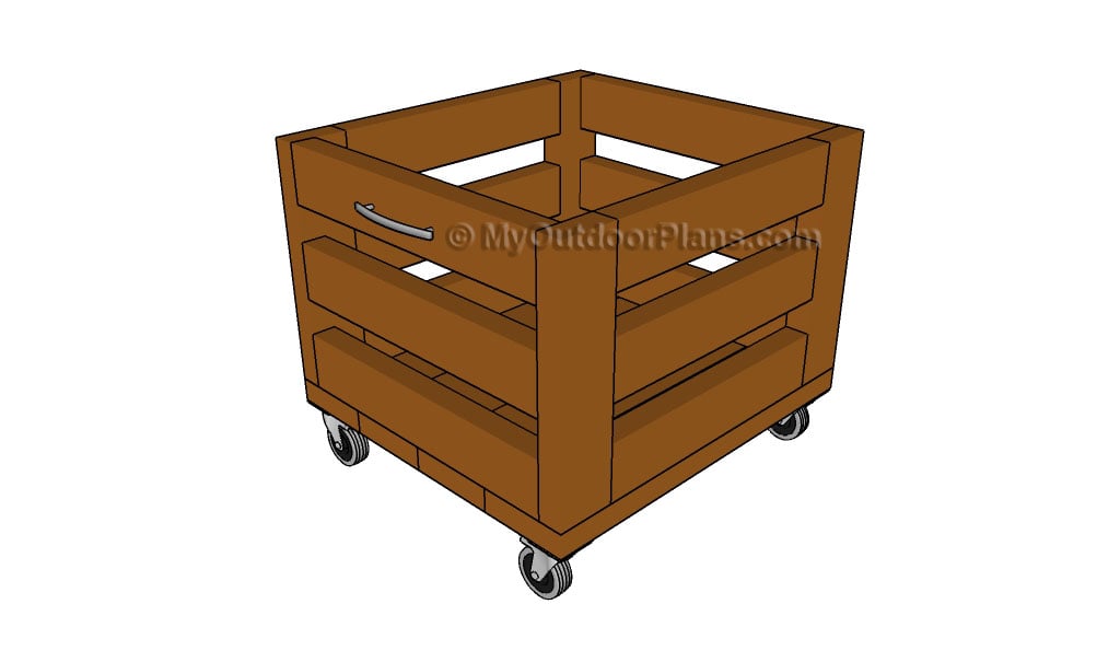 Wood Storage Cart Plans | Free Outdoor Plans - DIY Shed, Wooden 