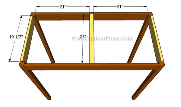 Assembling the frame of the bar table